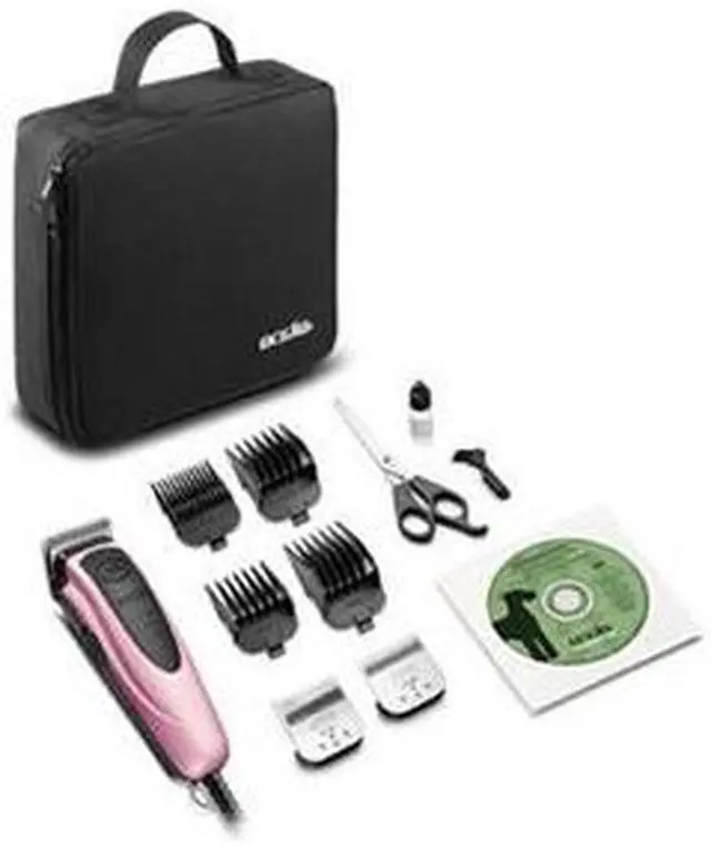 Alt view image 2 of 3 - Andis 60105 Easy Clip 11 Piece Grooming Kit, Pink