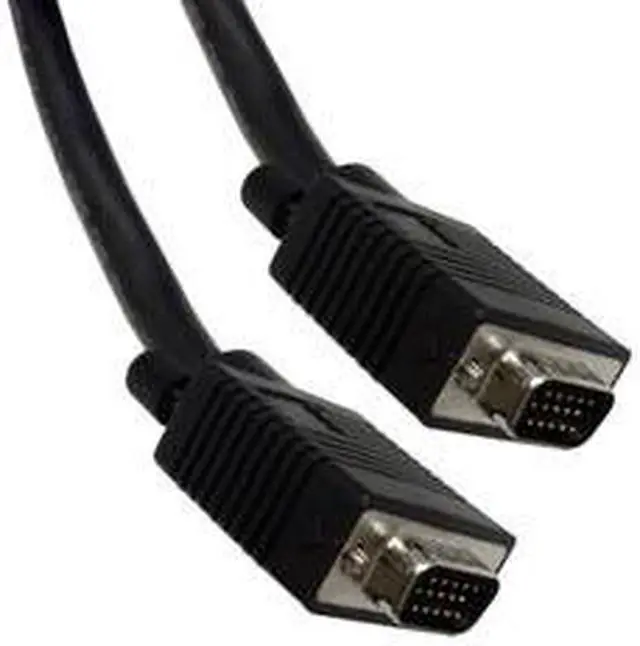 Main image of Plenum VGA Cable, Black, HD15 Male, Coaxial Construction, Shielded, 75 foot