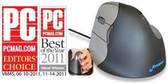 Main image of EVOLUENT VM4 VERTICAL MOUSE LEFT HANDED - THE ERGONOMIC PATENTED SHAPE SUPPORTS