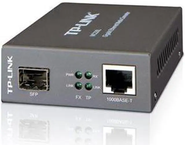 Alt view image 5 of 20 - TP-Link Gigabit SFP to RJ45 Fiber Media Converter | Fiber to Ethernet Converter | 10/100/1000Mbps RJ45 Port to 1000Base-SX/LX SFP Slot Supporting MiniGBIC Modules (MC220L)