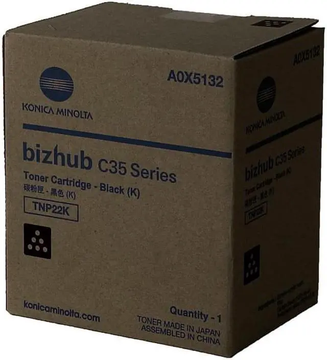 Alt view image 4 of 9 - Black Toner Cartridge for Konica Minolta A0X5132 bizhub C35, bizhub C35P, Genuine Konica Minolta Brand