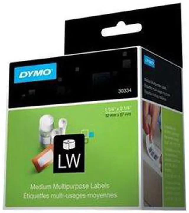 Main image of Dymo Labelwriter Multipurpose - Permanent Adhesive Labels - Black On White - 1.25 In X 2.25 In - 10