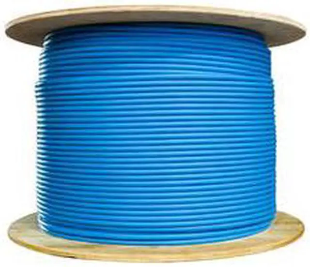 Main image of Plenum Cat6 Bulk Cable, Blue, Solid, Shielded, CMP, 23 AWG, Spool, 1000 foot
