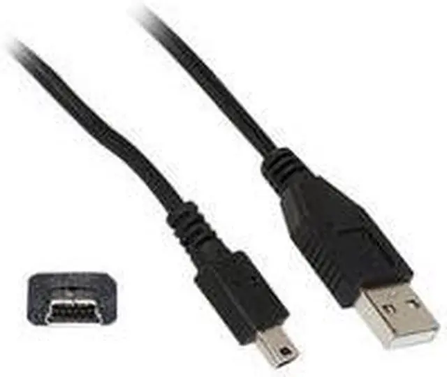 Main image of Cable Wholesale USB Type A Male / Mini-B Male Cable 5 Pin Black 1.5 ft