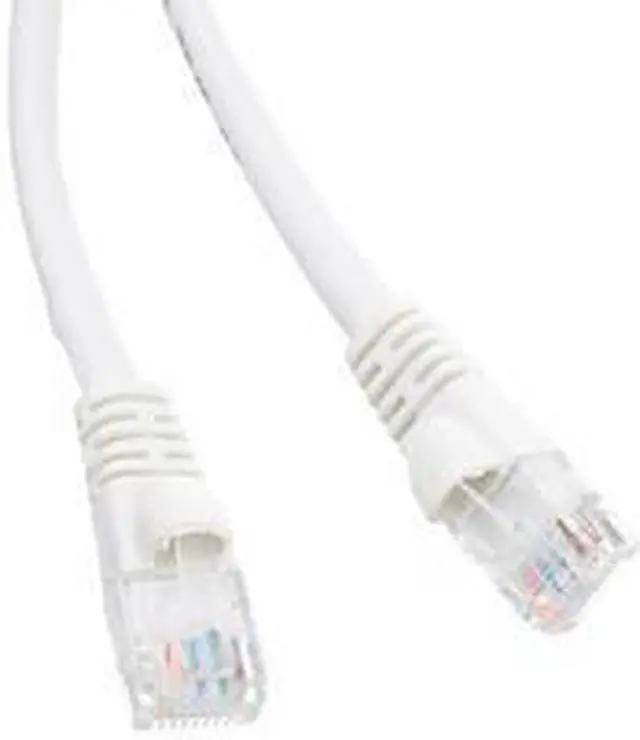 Main image of Cat6a White Ethernet Patch Cable, Snagless/Molded Boot, 500 MHz, 100 foot