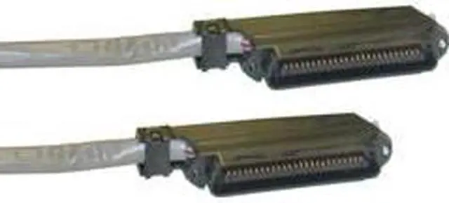 Main image of Cat3 Telco Trunk Cable, 90 degree Amphenol Centronics 50 (CN50) Connectors, 25 Twisted Pairs, 10 foo