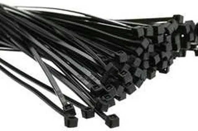 Main image of Cable Wholesale Nylon Cable Tie, 50-pound weight limit, 100 Pieces, 8 inch - Black