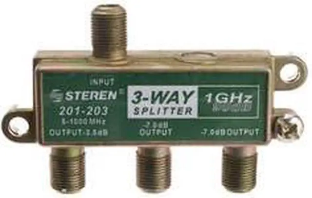 Main image of F-pin Coaxial Splitter, 3 Way, 1 GHz 90 dB