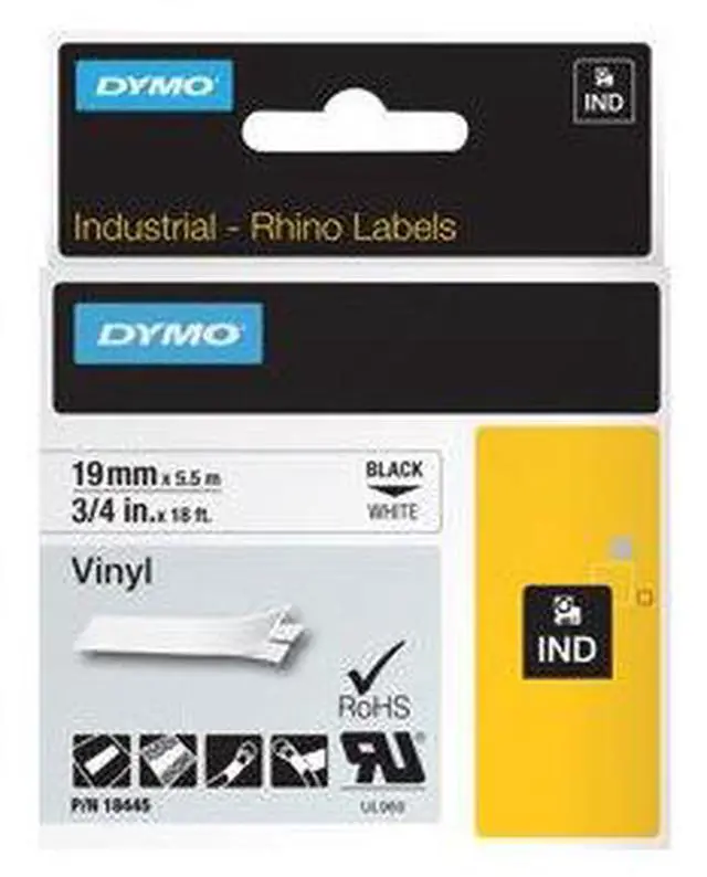 Alt view image 4 of 10 - Sanford 18445 Black on White Label Printer Tape, 19mm Width, 5.5m Length