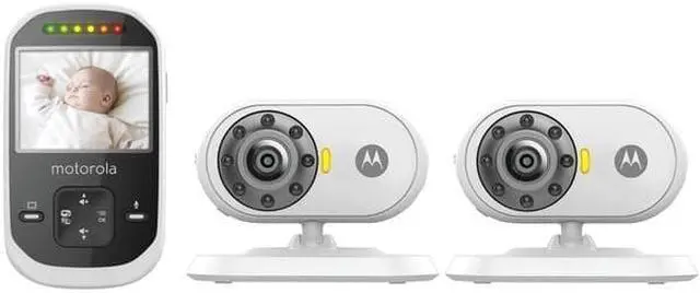 Alt view image 2 of 5 - Motorola MBP25-2 Wireless Video Baby Monitor LCD Color Screen and Two Cameras, 2.4 Inch