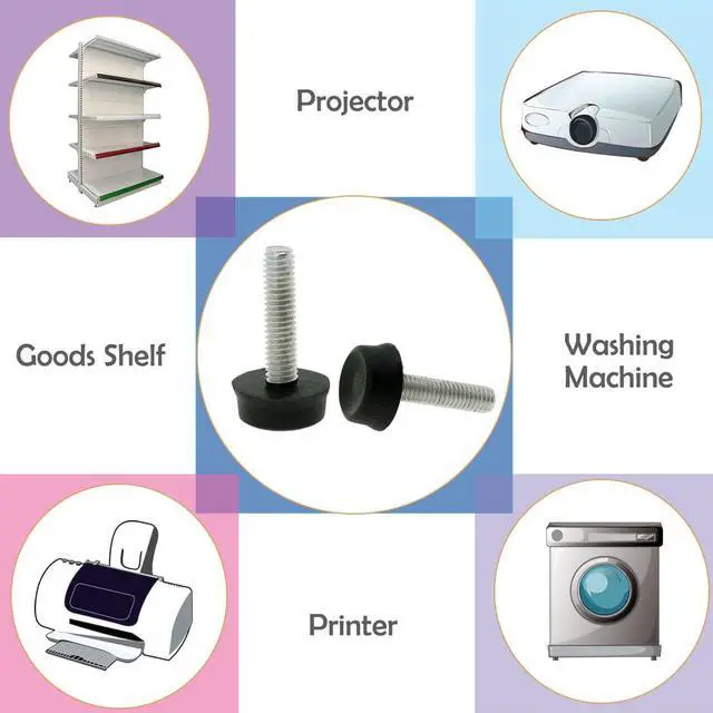 Alt view image 5 of 7 - M6 x 24 x 18mm Furniture Glide Leveling Feet Floor Protector for Table Leg 20pcs