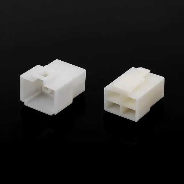 Alt view image 5 of 5 - 10 Sets 4 Pin Car Electrical Wire Connector Male Female Housing Terminal 6.3mm