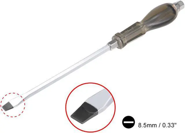 Alt view image 2 of 6 - 8.5mm Slotted Impact Screwdriver, 8-Inch Keystone Demolition Driver Magnetic, 2 Pack