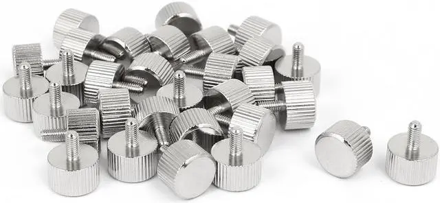 Main image of M3 x 6mm Nickel Plated Flat Head Knurled Thumb Screw 30pcs for Computer PC Case