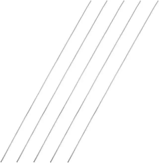 Main image of 1mm x 250mm 304 Stainless Steel Solid Round Rod for DIY Craft - 5pcs