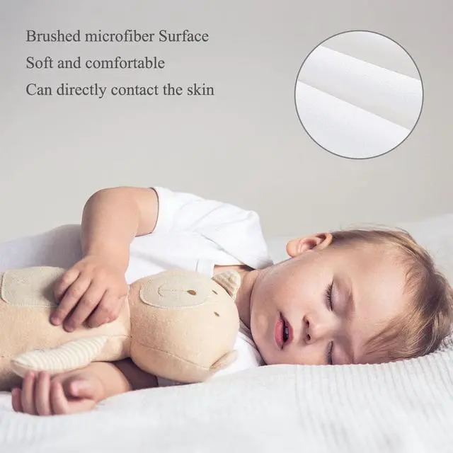 Alt view image 5 of 7 - Five-Sided Waterproof Mattress Protector, Breathable Noiseless Mattress Pad Cover,100% Microfiber Polyester Surface, Elastic Fit on Mattress Depths Up to 14" White Queen