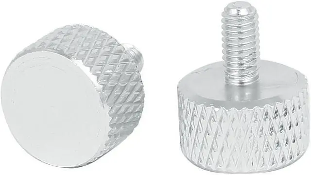 Alt view image 2 of 2 - Computer PC Graphics Card Knurled Thumb Screws Silver Tone M3x6mm 10pcs