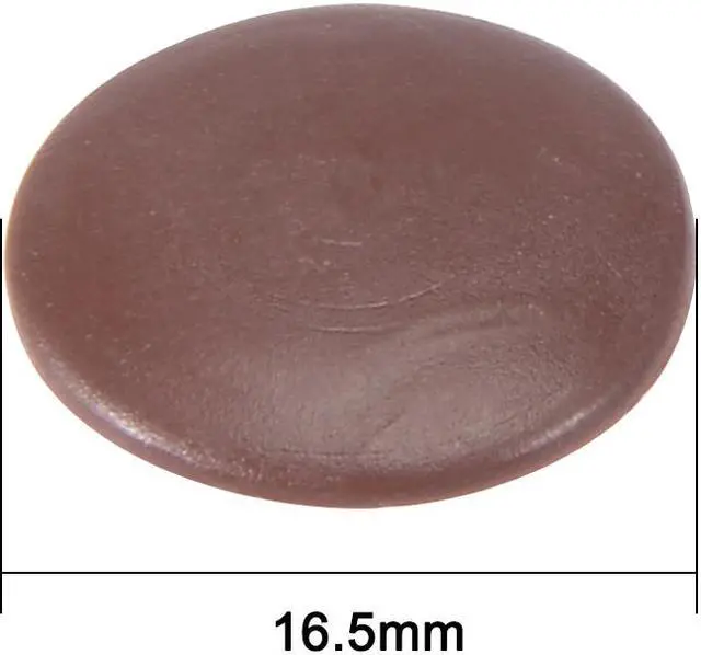 Alt view image 2 of 2 - Unique Bargains 17mm Dia Round Shape Plastic Phillips Screw Cap Cover Dark Brown 40pcs