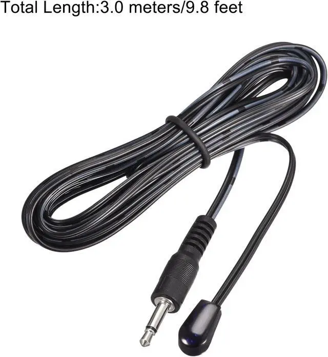 Alt view image 2 of 5 - IR Infrared Emitter Extension Cable 9.8ft Long 45 Degree Emission Angle 3.5mm Jack Single Red Head