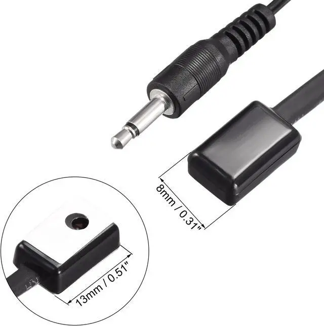 Alt view image 3 of 7 - DC Power 5.5mm x 2.1mm 10A 18AWG 30cm Length Barrel Female Plug Connector Pigtail 2pcs