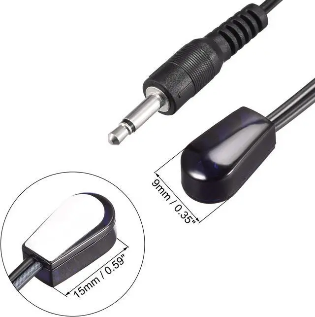 Alt view image 3 of 5 - IR Infrared Emitter Extension Cable 9.8ft Long 45 Degree Emission Angle 3.5mm Jack Single Red Head