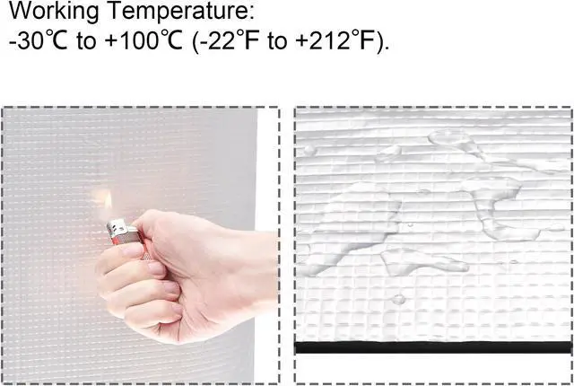 Alt view image 5 of 5 - Insulation Sheet, 3.0mx0.5mx5mm Embossed Aluminum Foil Waterproof Heat Resistant Thermal Barrier, for Roof Wall HVAC Duct Pipe, Rubber Foam