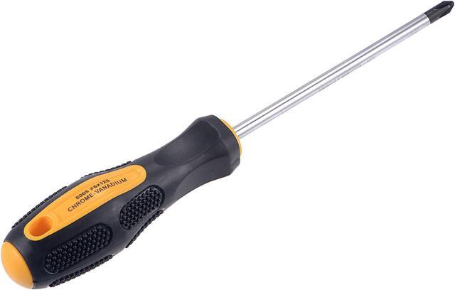 Alt view image 4 of 5 - #2 Phillips / 7mm Slotted Magnetic Screwdriver Set, 5" S2 Steel Round Shaft Non-Slip Black+Yellow Handle