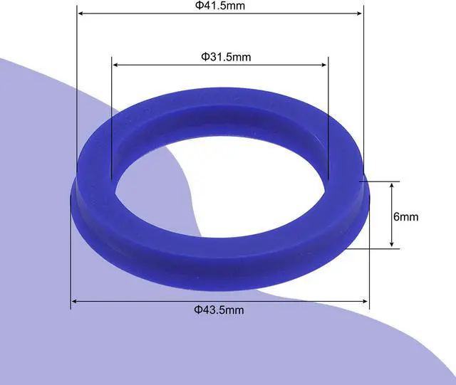 Alt view image 2 of 6 - UHS Radial Shaft Seal 31.5mm ID x 41.5mm OD x 6mm Width PU Oil Seal, Blue Pack of 2