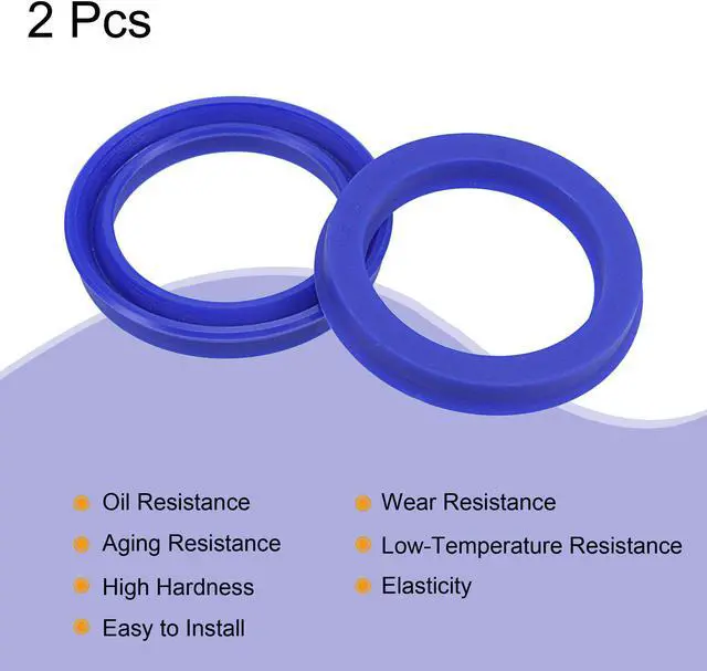 Alt view image 4 of 6 - UHS Radial Shaft Seal 31.5mm ID x 41.5mm OD x 6mm Width PU Oil Seal, Blue Pack of 2