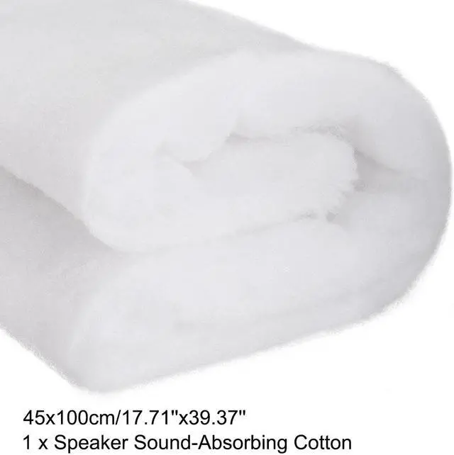 Alt view image 2 of 3 - Speaker Sound-Absorbing Cotton Polyester Fiber Audio Interior Insulation DIY HIFI Replacement 45x100cm White
