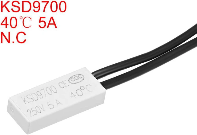 Alt view image 2 of 3 - Normally Close Temperature Switch, 40 N.C 5A Thermal Switch Thermostat Bimetal Temperature Control Switch 2pcs