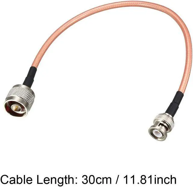 Alt view image 4 of 4 - Low Loss RF Coaxial Cable Connection Coax Wire RG-142 N Male to BNC Male 30cm
