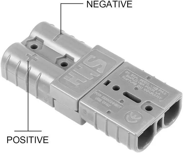 Alt view image 5 of 5 - 6 Gauge Battery Quick Connect Disconnect 50A Wire Connector for Winch Auto Car Trailer Driver, Grey, 2pcs