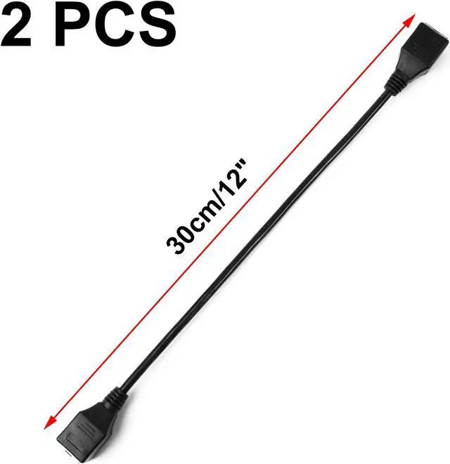 Alt view image 4 of 4 - 2pcs 30cm 1ft Ethernet Lan Female to Female Network Cable RJ45 Extension Cord