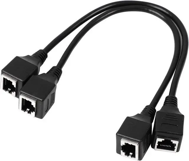 Alt view image 3 of 4 - 2pcs 30cm 1ft Ethernet Lan Female to Female Network Cable RJ45 Extension Cord