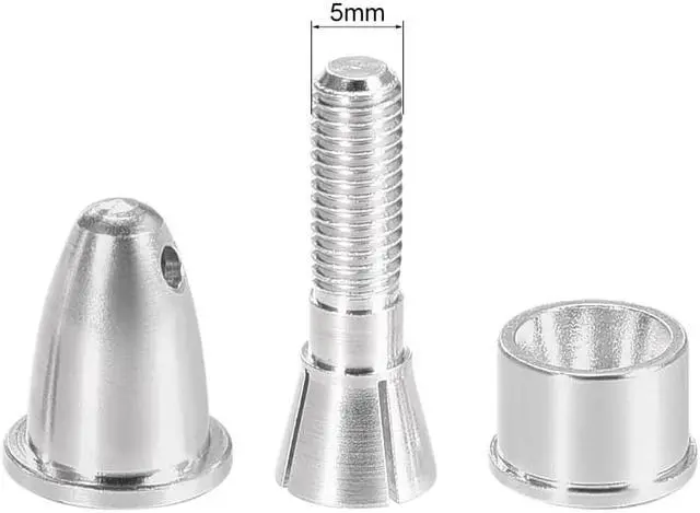 Alt view image 6 of 8 - 4PCS RC Airplane Spinners Propeller Adapter Saver for Shaft Brushless Motor (3mm Aperture and 5mm Output Axle)