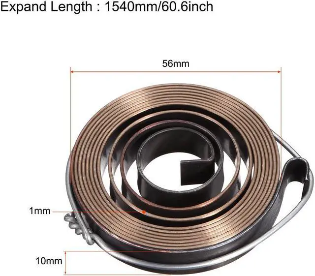 Alt view image 3 of 4 - 2PCS Drill Press Spring Quill Feed Return Coil Spring 1540mm 56x10x1mm