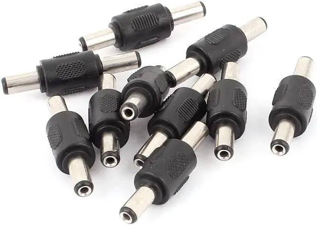 Main image of 10Pcs 2.1 x 5.5mm Male to Male DC Power Jack Adapter Connector For CCTV Camera