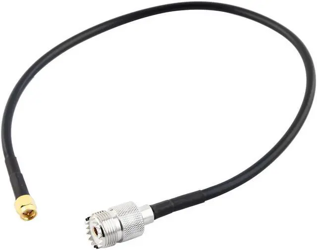 Main image of Gold Tone Plated SMA Male to UHF Female Jack Pigtail Cable 40CM