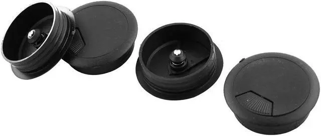 Main image of Unique Bargains Desk 50mm Dia Grommet Cable Cord Hole Cover Black 4 Pcs