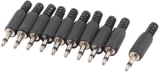 Main image of 10Pcs Single Channel 3.5mm Mono Male Jack Audio Coaxial Cable Connector