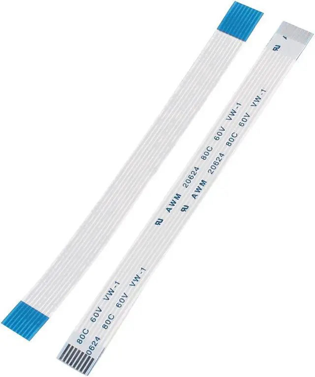 Main image of 2 Pcs 100x9mm 1mm Pitch 8 Pins FPC Flex Wire FFC Flexible Flat Ribbon Cable