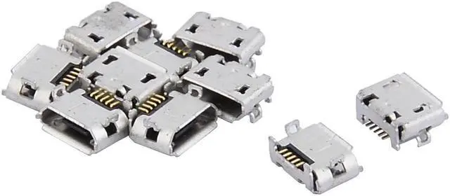 Main image of Unique Bargains 10 Pcs Type B Micro USB Female Jack Data Sync Charging Jack Connector Socket