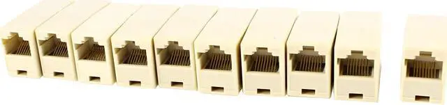 Main image of 10pcs 8P8C Cat6 RJ45 Female to Female F/F Network Enternet Splitters Connectors
