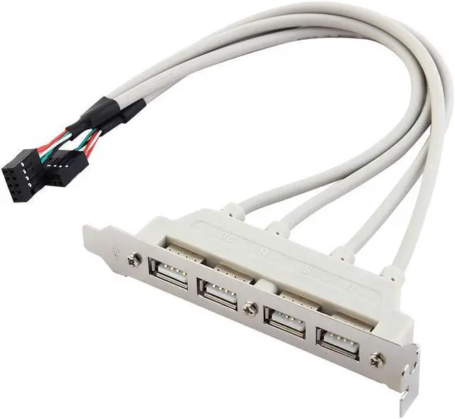 Main image of Unique Bargains USB 2.0 4 Ports Adapter Cable Rear Panel Header Bracket Ynlvt