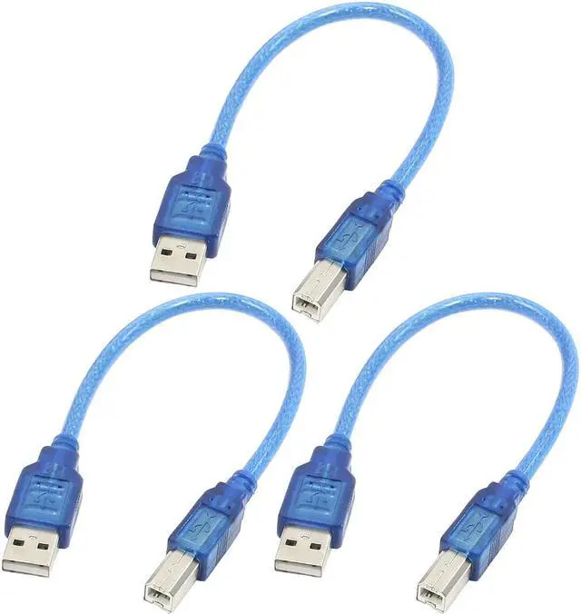 Main image of 30cm Type A Computer USB2.0 Male to Printer Type B Male Adapter Cable 3Pcs