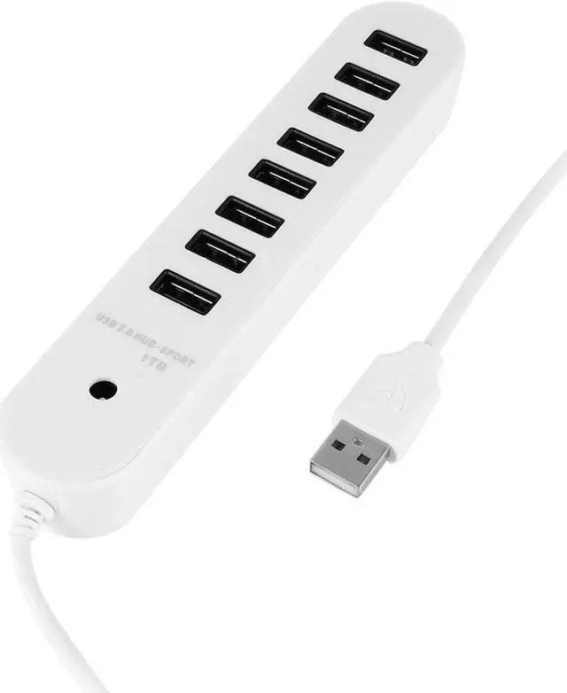 Main image of Unique Bargains PC Laptop 8 Ports USB 2.0 Hub Splitter Expander w 53cm USB Cable