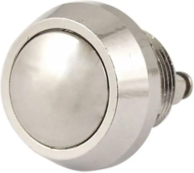 Main image of Unique Bargains OFF-(ON) NO 12mm Momentary Metal Push Button Switch 2A 36V DC 2 Screw Terminal
