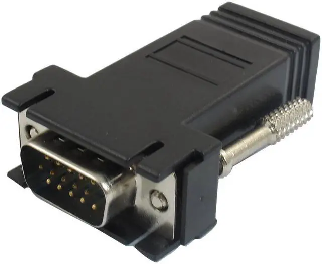 Main image of Unique Bargains Computer VGA 15 Pin to RJ45 M/F Connector Converter