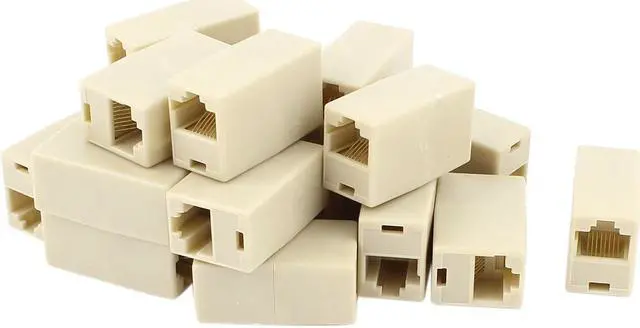 Main image of Unique Bargains Cat5 RJ45 Lan Network Ethernet Cable Extender Joiner Adapter Coupler 20 PCS